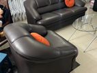 Damro Leather Sofa 3+1+1
