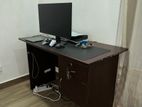 Damro Office Table with Lock Drawer and Storage Compartment