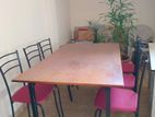 Damro Steel Dining Table with 6 chairs