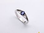 Dark Blue Sapphire Ring කාකනිල් මැණික් රිදී මුදුව
