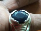 Dark Blue Shafaya Silver Ring