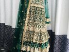 Dark Green Heavy Stone Work Bridal Lehenga