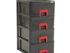 Daxer LARGE 4D DRAWER CUPBOARD ECONOMY- BROWN -