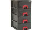 Daxer LARGE 4D DRAWER CUPBOARD ECONOMY- BROWN