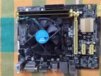 DDR 3 Asus H81 Motherbord with i5 4th Gen Prosesor /6 gb Ram