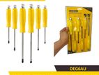 DEG6AU 6PCS GO- THROUGH SCREWDRIVER SET Click