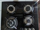 4 Burner Glass Top Gas Stove