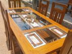 Depo Teak Heavy Dining Table And 6 chairs code 6818