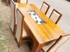 Depo Teak Heavy Dining Table And Full cution 6 chairs code 6811