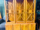 Depo Teak Heavy Modern Three Door Display Cupboard