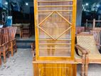 Depo Teak Heavy Single Door Display Cupboard