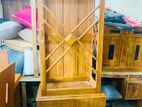 Depo Teak Heavy Single Door Display Cupboard