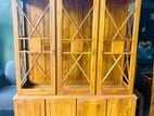 Depo Teak Heavy Three Door Display Cupboard 6x4