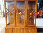 Depo Teak Heavy Three Door Display Cupboard