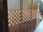 Depo Teak Heavy Three Door Modern Wardrobe with Bottom Drawers