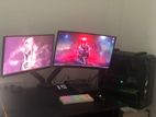 Desktop Setup for Gaming and Video Editing, 2 Monitors Accessories