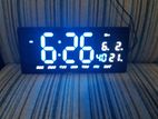 Digital Clock Blue and White Color LED Light