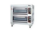 Digital Control Full Body SS Gas Deck Oven 4 Trays / Cake Bakery
