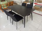 Dining Table 4 Chair Set GT415 BLACK