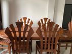 Dining Table with Six Chairs Set