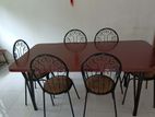 Dining Table with 6 Cushion Chairs