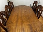 Teak Wood Dining Table Set