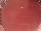 Dining Table (Nilk Amal Brand) with Plastic chair 6 pcs set