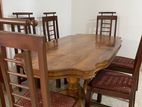 Dining Table with 6 Chairs Teak