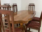 Dining Table with 6 Chairs Teak