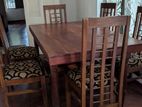 Dining table with 6 chairs - used