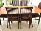 Dining Table With 6 Cushioned Seater Chairs