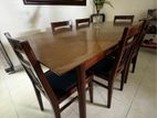 Dining Table with chairs (nadum thekka - නැදුම් තේක්ක)