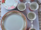 Dinnerware Ceramics Set with Milk Cups