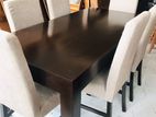 Dinning table with 6 cushion chairs -Li 57