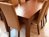 Dinning Table With 6 Cushion Chairs -li 94