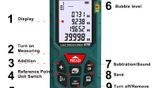 Distance Meter laser Tape Digital 40meter \ 131 Foot + Angle Sensor new