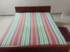 Double Bed with Mattress (6*4.5 Teak)