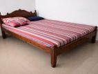 Double Bed – Wooden Frame with Mattress (6’ x 4’)