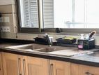 Double bowl kitchen sink with drainboard