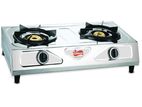 Double Burner Gas Cooker Silver