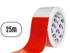 Double Color Safety Reflective Tape - Red & White 25m