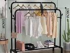 Double Drainer Simple Clothes Floor Rack- Metal RAck