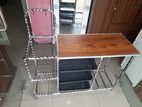 Double Kitchen Table with Plate Rack
