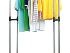 Double Pole Cloth Rack Portable