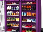 Double Side 6- Layers - Cloth Roll Up Wardrobe Shoe- Rack