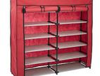 Double Side Column 6 Layers Shoe Rack Cover Up