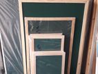 Dual Side Whiteboard & Green Board with Wooden Frame