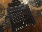 Dual Wireless Microphones with 6 Channel Audio Mixer