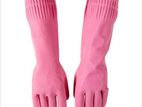 Durable Farmers Rugged Mud Well Paddy Rubber Elbow Gloves - Pink