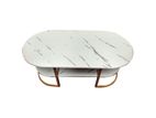 E5292 W Double-Deck White Marble Stool 120*60*45 (ap-29)